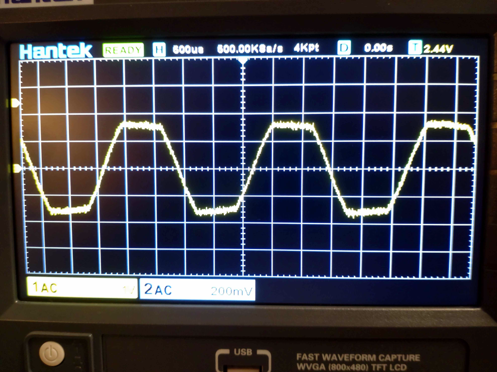 SD-1 sound on oscilloscope