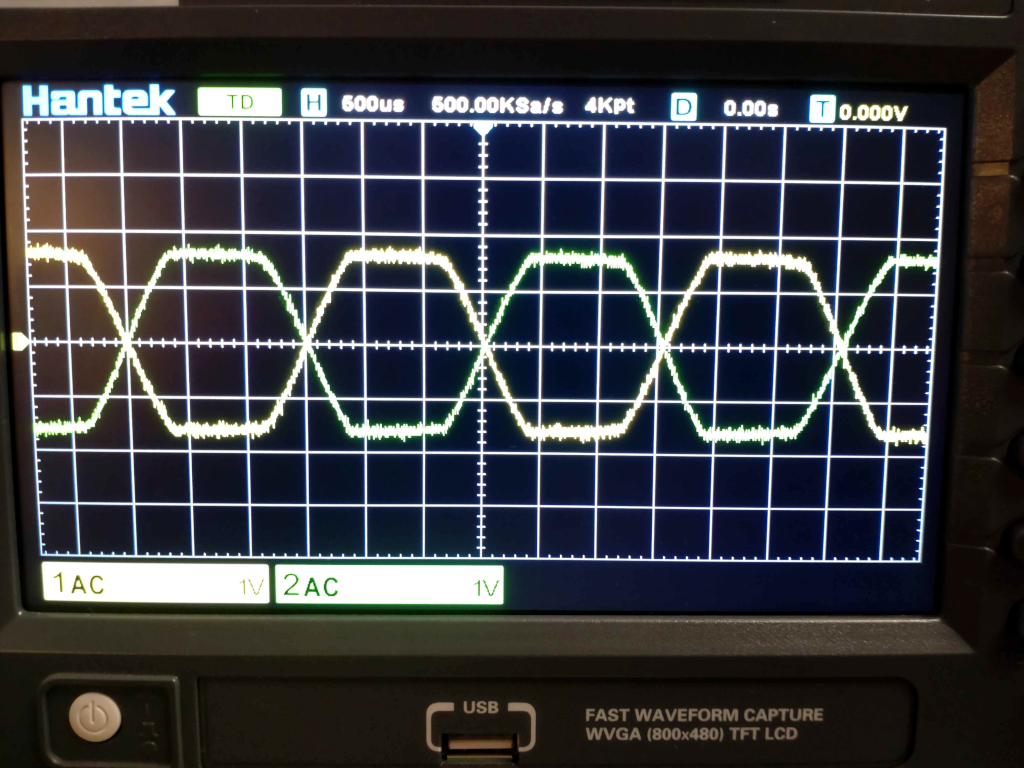 SD-1 channels on oscilloscope